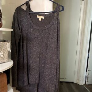 Michael Kors Metallic Gray Sweater